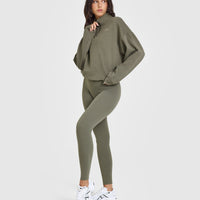 Mid Weight 1/4 Zip Sweatshirt | Alpine Green