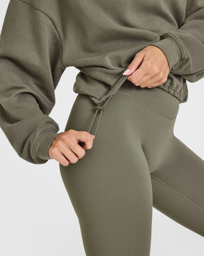 Mid Weight 1/4 Zip Sweatshirt | Alpine Green
