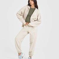 Mid Weight Zip Through Hoodie | Sand