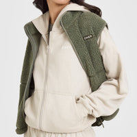 Mid Weight Zip Through Hoodie | Sand