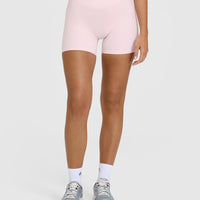SoftMotion™ Shorts 6" with White Logo | Ballet Pink
