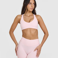 SoftMotion™ Bralette with White Logo | Ballet Pink