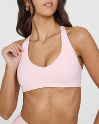 SoftMotion™ Bralette with White Logo | Ballet Pink