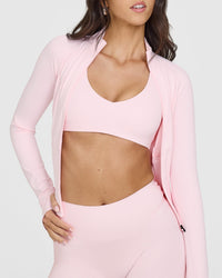 SoftMotion™ Bralette with White Logo | Ballet Pink