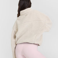 Zip Through Fleece Jacket | Sand