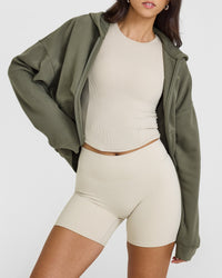 Mellow™ Rib Mid Long Sleeve Top | Sand