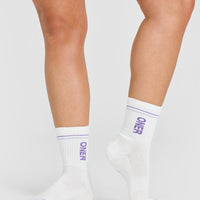 Oner Crew Socks 3 Pack | Off White/Multi