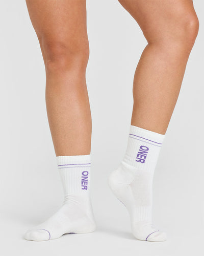 Oner Crew Socks 3 Pack | Off White/Multi