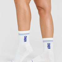 Oner Crew Socks 3 Pack | Off White/Multi