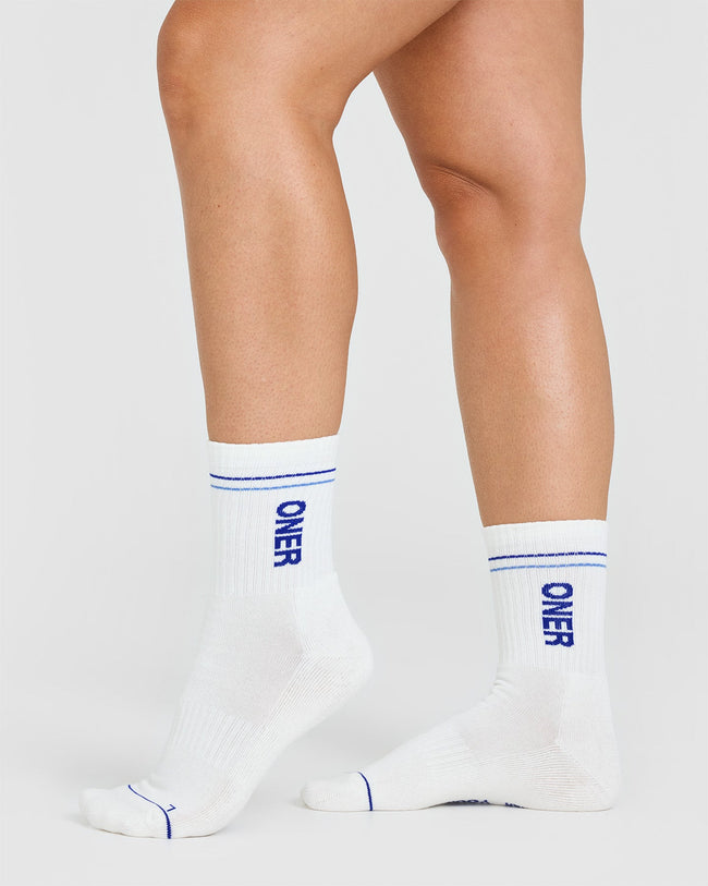 Oner Crew Socks 3 Pack | Off White/Multi