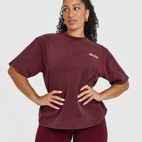 Oversized Graphic Washed T-Shirt | Rosewood