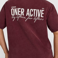 Oversized Graphic Washed T-Shirt | Rosewood
