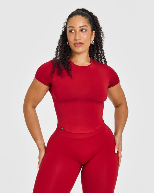 Oner Modal Mellowâ„¢ Soft Mid Short Sleeve T-Shirt | Toasted Red