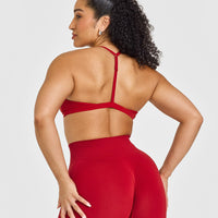 Unified Ultra Micro V Neck Bralette | Toasted Red