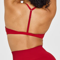 Unified Ultra Micro V Neck Bralette | Toasted Red