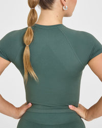 Go To Seamless Fitted Mid Top | Iced Green