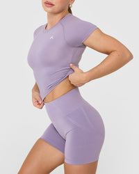 Go To Seamless Fitted Mid Top | Soft Purple