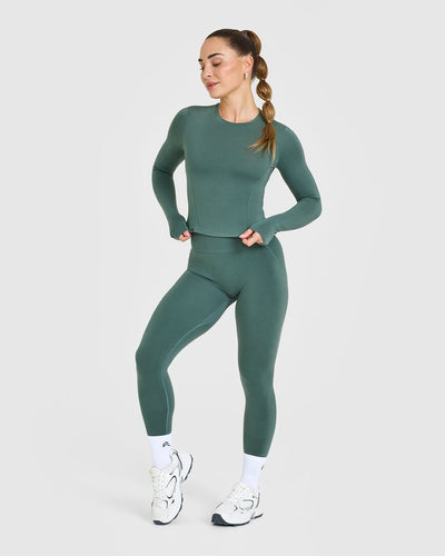 Mellowâ„¢ Soft Mid Long Sleeve Top | Iced Green