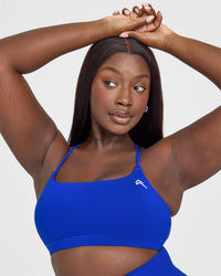 Everyday Cross Over Bralette | Strong Blue