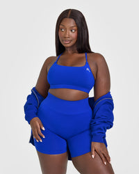 Everyday Cross Over Bralette | Strong Blue