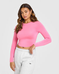 Mellowâ„¢ Soft Mid Long Sleeve Top | Peony Pink