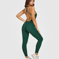 Unified Scoop Back All In One Long | Racing Green