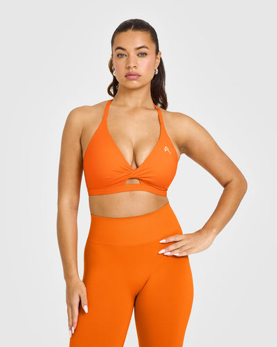 Unified Twist Sports Bra | Flame Orange