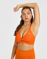 Unified Twist Sports Bra | Flame Orange