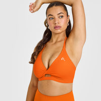 Unified Twist Sports Bra | Flame Orange