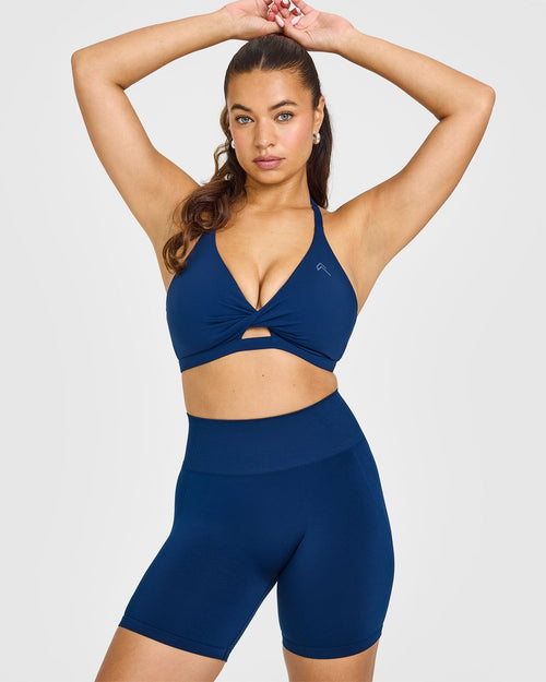 Oner Modal Unified Twist Sports Bra | Midnight