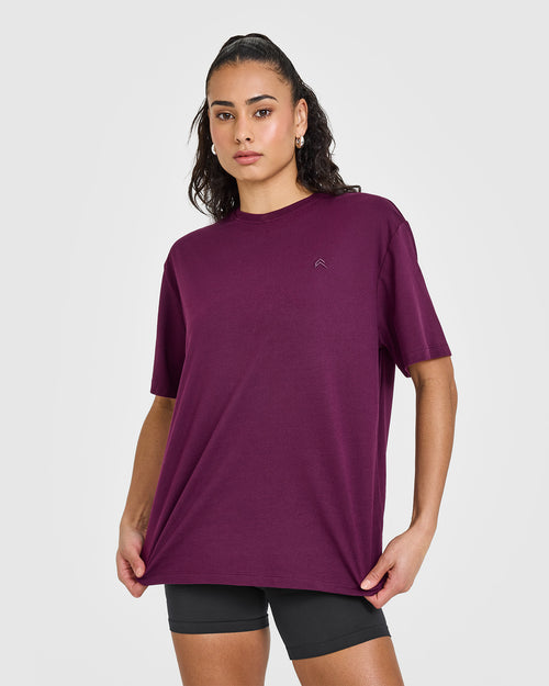 Oner Modal Classic Oversized Lightweight T-Shirt | Ripe Fig