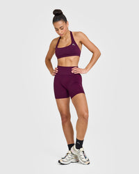 EasyLift™ Halter Bralette with White Logo | Ripe Fig
