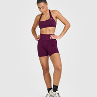 EasyLift™ Halter Bralette with White Logo | Ripe Fig