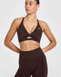 Unified Twist Sports Bra | 70% Cocoa