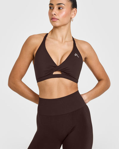 Unified Twist Sports Bra | 70% Cocoa