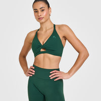 Unified Twist Sports Bra | Racing Green