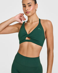 Unified Twist Sports Bra | Racing Green