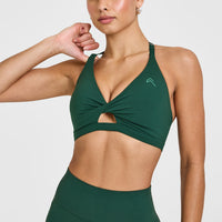Unified Twist Sports Bra | Racing Green