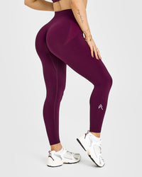 Effortless Seamless Leggings with White Logo | Ripe Fig