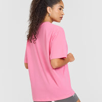 Classic Oversized Lightweight T-Shirt | Peony Pink