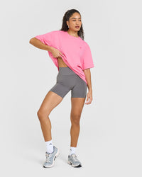 Classic Oversized Lightweight T-Shirt | Peony Pink
