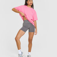 Classic Oversized Lightweight T-Shirt | Peony Pink