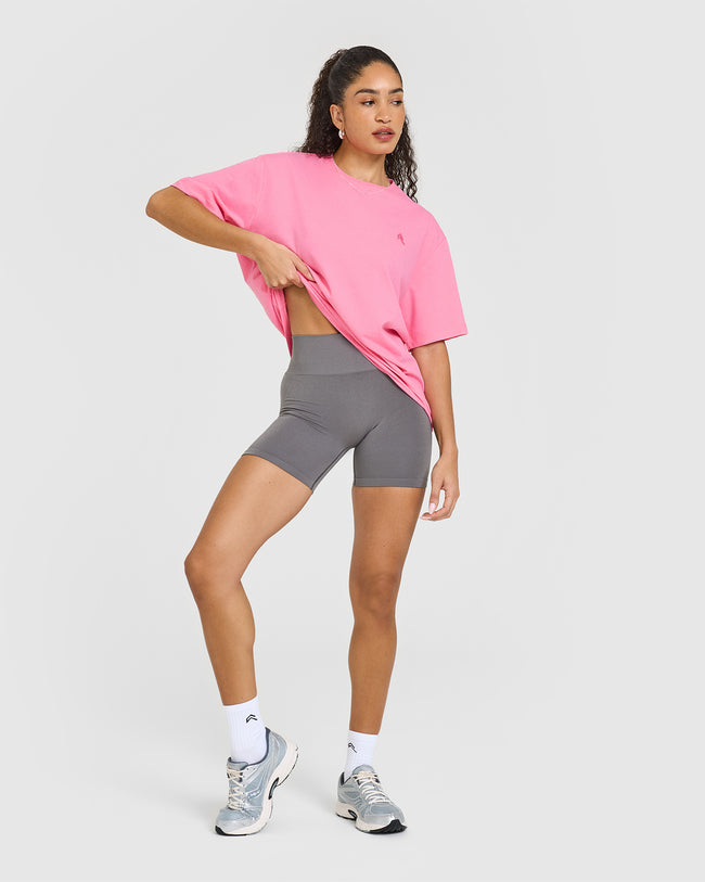 Classic Oversized Lightweight T-Shirt | Peony Pink