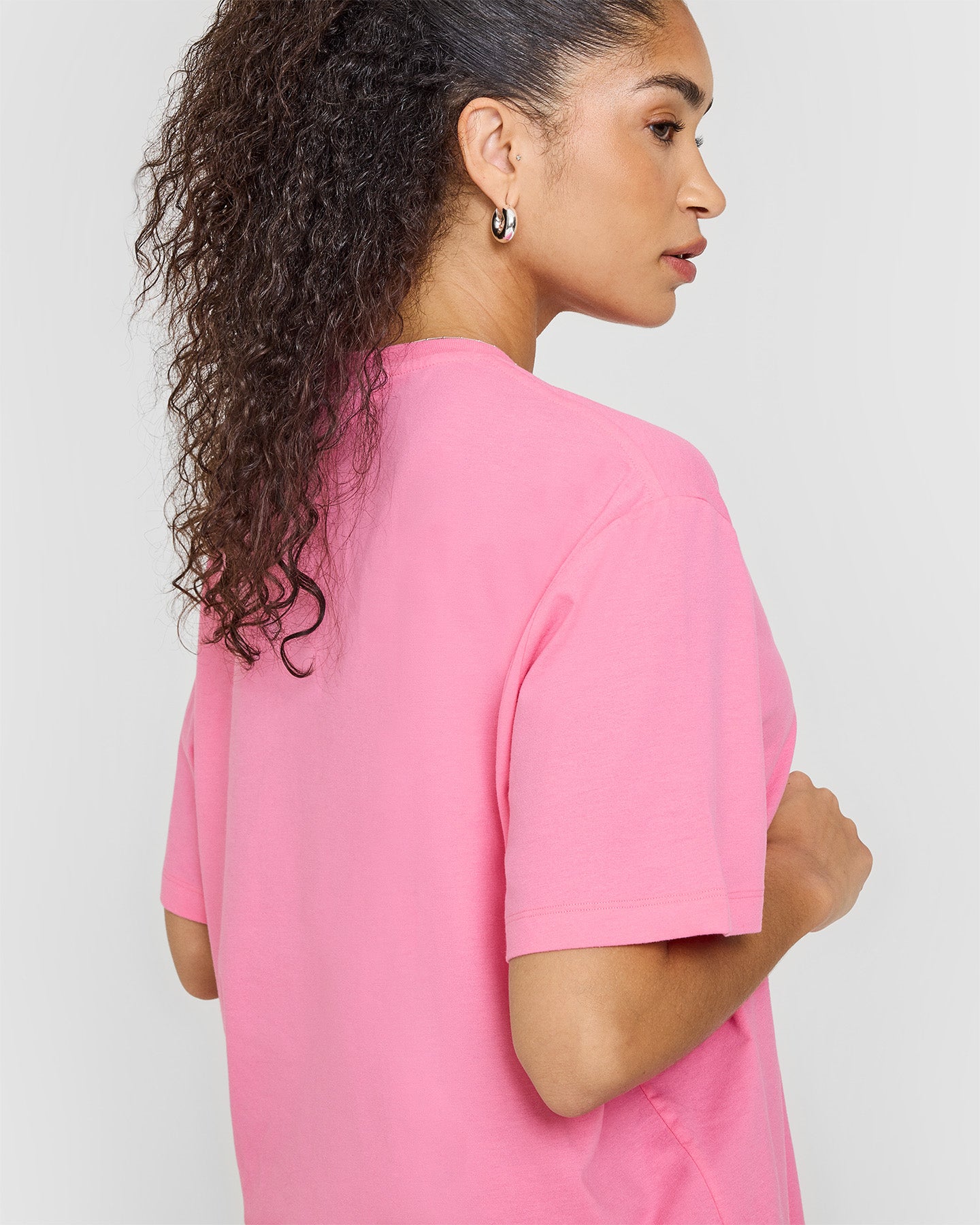 Classic Oversized Lightweight T-Shirt | Peony Pink
