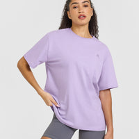 Classic Oversized Lightweight T-Shirt | Wisteria Purple