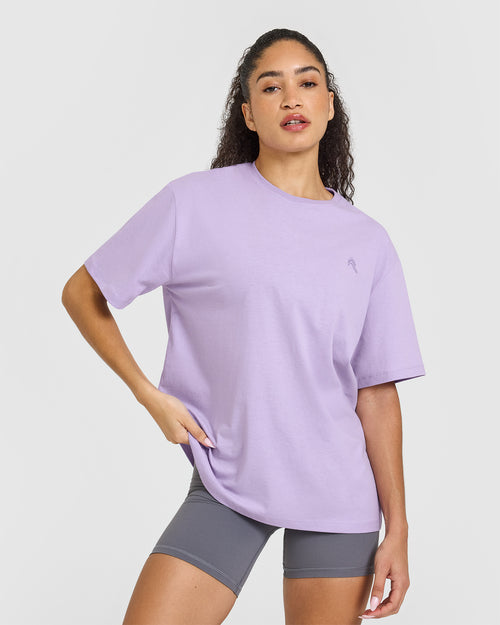 Oner Modal Classic Oversized Lightweight T-Shirt | Wisteria Purple