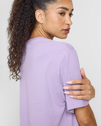 Classic Oversized Lightweight T-Shirt | Wisteria Purple