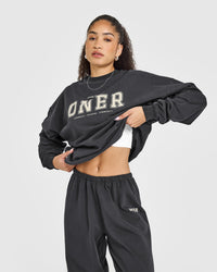 Lightweight Jogger with Printed Logo | Coal