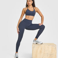 Unified High Waisted Leggings | True Blue