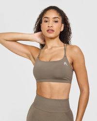 Everyday Cross Over Bralette | Moss Brown